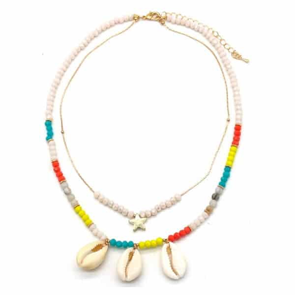 Shells layered necklace p25